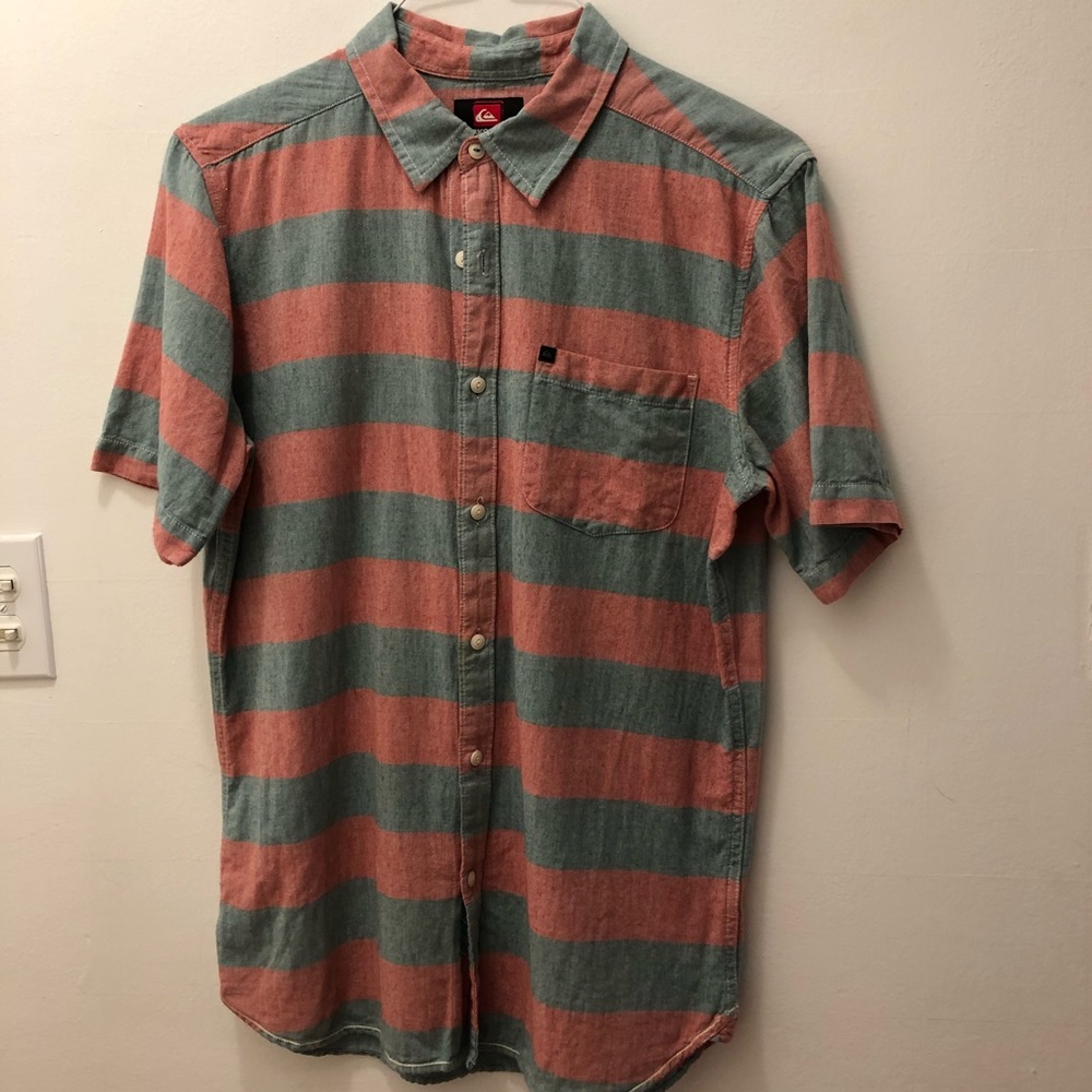 Quiksilver Button Down Striped Shirt